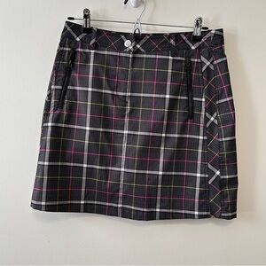 Nivo Mini Skort by Lanctôt Plaid Black Pink White pickle Ball Athleisure Outdoor